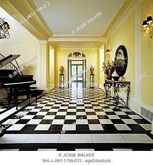 black and white checkerboard floor