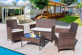Homall 4 Pieces Outdoor Patio Furniture