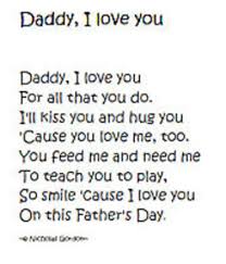 I love you daddy book. I Love You Daddy Poems