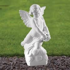 Angel 62cm Marble Resin Garden Statue
