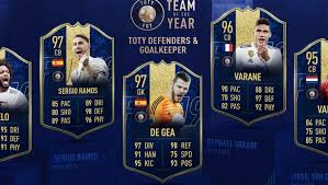 In the game fifa 21 his overall rating is 85. Fifa 19 Team Of The Year Cards Ranking Defenders Varane Sergio Ramos Marcelo Van Dijk And De Gea Dbltap