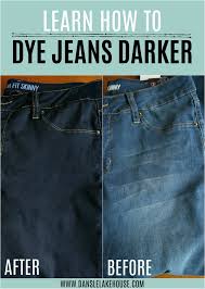 how to dye jeans darker tutorial with