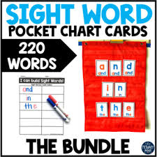 Dolch Sight Word Pocket Chart Cards Bundle