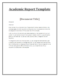 Academic Report Templates 4 Free Ms Word Pdf Formats