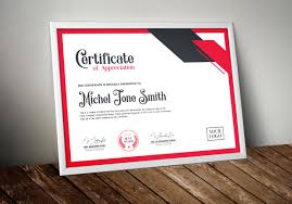 creative certificate design template