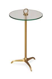 Brass Glass Round Side Table