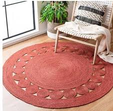 jute rug handmade braided round 100