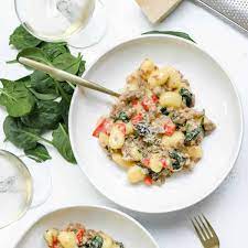 sausage gnocchi with spinach simply
