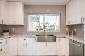 Some of the kitchen cabinet doors are made out of glass (glass cabinets) with in cabinet lighting. Top Rated Custom Kitchen Cabinets Vancouver Island Cobble Hill Cabinetry