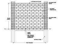 building with allan block fence
