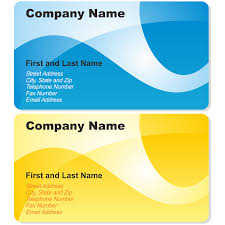 blue and yellow business cards