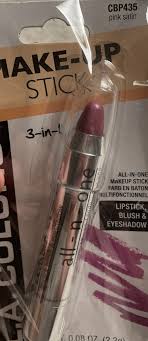 new l a colors all in one makeup stick lipstick blush eyeshadow pink satin