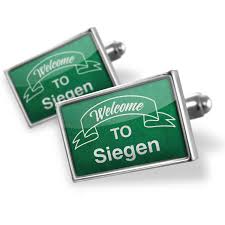 cufflinks green sign welcome to siegen