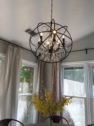 24 Inch Iron Orb Sphere Crystal Chandelier Dining Chandelier Dining Room Updates Dining Room Chandelier