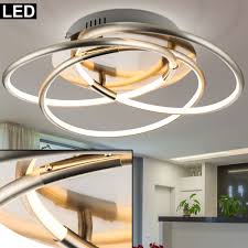 Led Ceiling Light Residential Sleep Room Lighting Design Ring Lamp Silver New Ebay