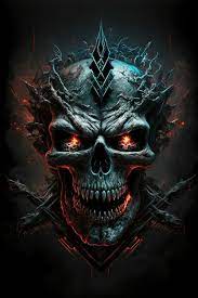 premium ai image evil skull