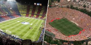 top five football stadiums with highest