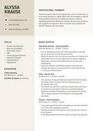 Payroll Specialist Resume Examples For