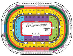 Joe Louis Arena Seating Chart Map Detroit Red Wings
