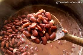making homemade costa rican style beans