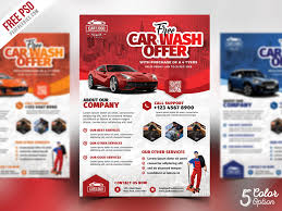 Car Wash Services Promotional Flyer Psd Bundle By Psd Freebies