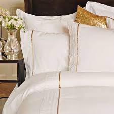 White And Gold Bedding