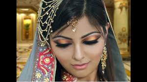 gold and peach mehndi makeup tutorial indian bridal asian arabic
