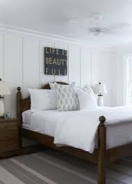 Whether you divide the wall into sections of panels or create designs wood paneling behind a collection of lamps. Ideas For Decorating Over The Bed