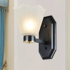 frosted glass wall mount lamp