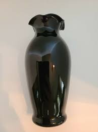 Vintage Black Amethyst Glass Vase