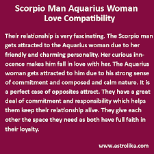 scorpio man aquarius woman love