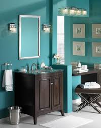 mesmerizing turquoise brown bathroom