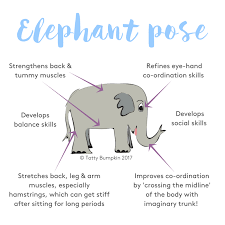 elephant pose children inspired by
