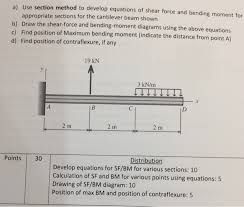 use section method to develop equations