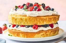 vanilla sponge cake recipe with berries