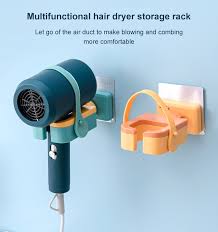 wall mounted hair dryer rack