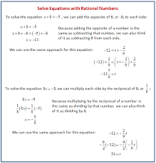 Solving Equations With Rational Numbers