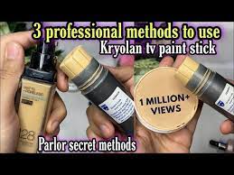 how to apply kryolan tv paint stick