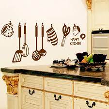 diy removable happy kitchen wall