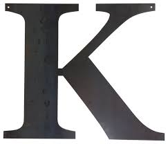 Rustic Large Letter K Contemporary