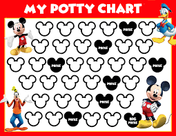 9 Free Mickey Mouse Potty Training Chart Free Mickey Mouse
