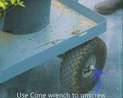 how to remove wheels from garden cart