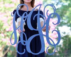 Painted Wooden Monogram Wall Hanging