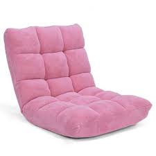 pink adjule floor chair folding