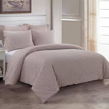 piece blush cotton queen comforter set
