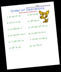 Order Of Operations Worksheets