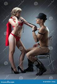 Sensual Woman Shows Striptease for Handsome Man Stock Image - Image of  sexual, caucasian: 30750469