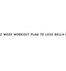 2 week workout plan to lose belly fat