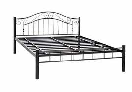 Black Iron Double Bed Without Storage