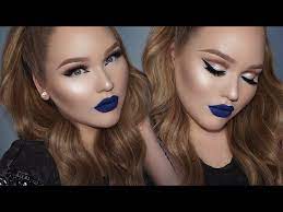 blue lipstick glowy glam cut crease